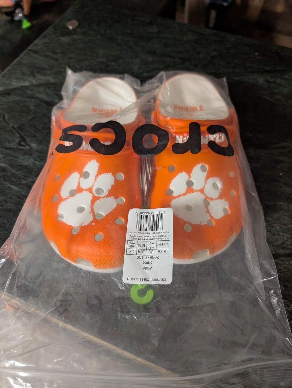Orange Clemson women or mens Crocs